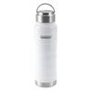 Kakusei MF-07W Mindfree 700ml White Double-walled Vacuum Insulated Water Bottle with Wide Mouth, Handle, and Scratch-Resistant Powder Coating for Outd