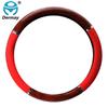 DERMAY 5style Car Wood Steering Wheel Cover PU Leather Wooden Design for BMW VW Golf Polo CC Hyundai Kia Nissan Honda Accord