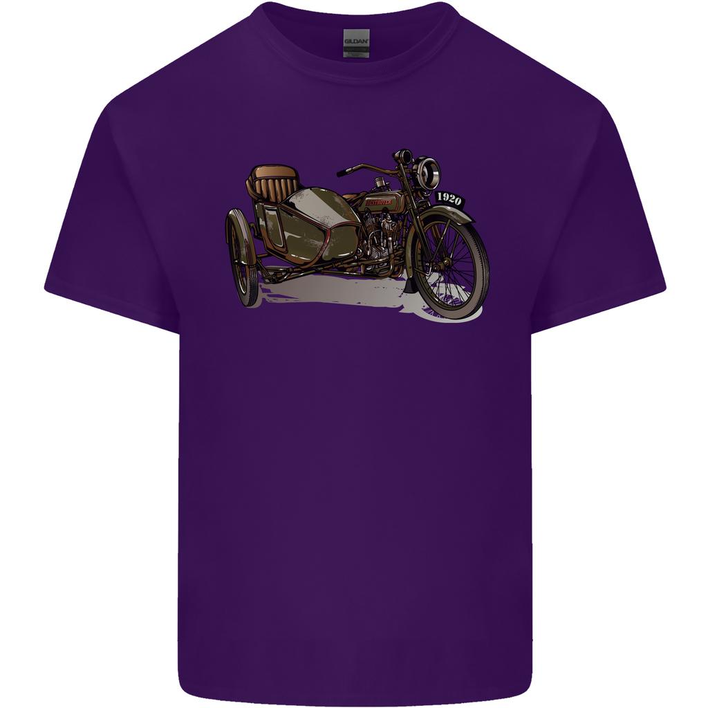 Motorcycle And Sidecar Biker Motorbike Unisexs Light Cotton Tshirt