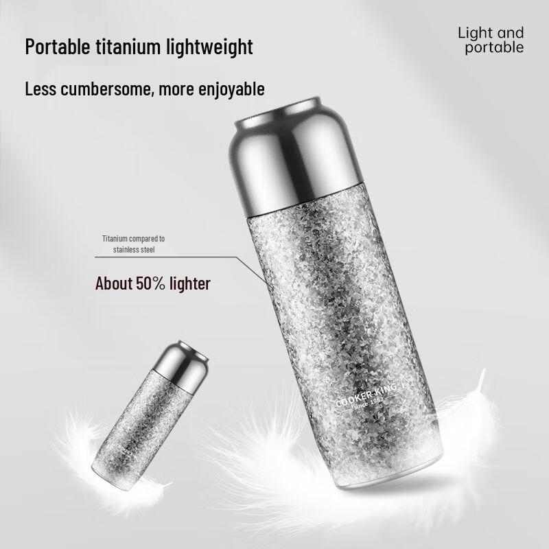 COOKER KING Pure Titanium Insulated Tea Bottle with Infuser