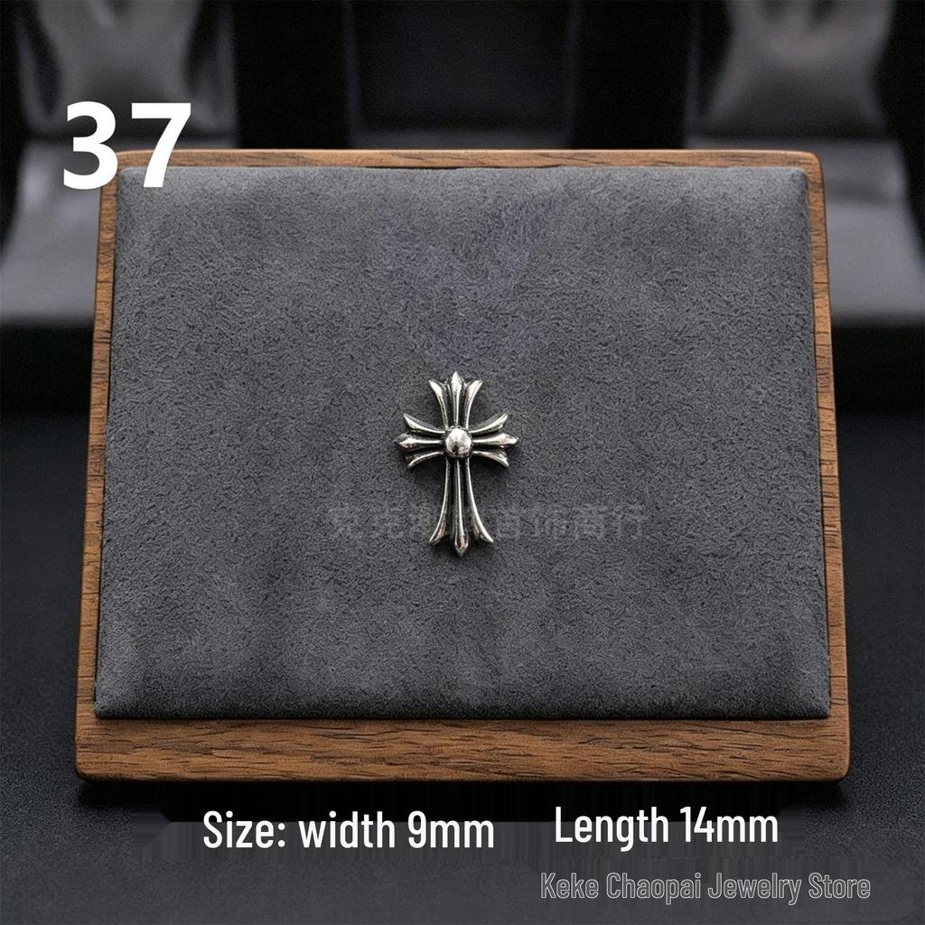 Cercei Stud Trendy Cruce Cupru Alb Argint Thai 925 cu Diamante Colorate pentru Bărbați și Femei