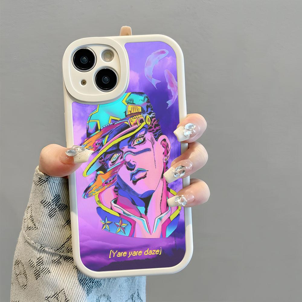 JoJo's Bizarre Adventure JoJo Anime Phone Case New 2025 Lambskin Silicone For Luminescent IPhone 16 15 14 11 12 13 Pro Max Mini