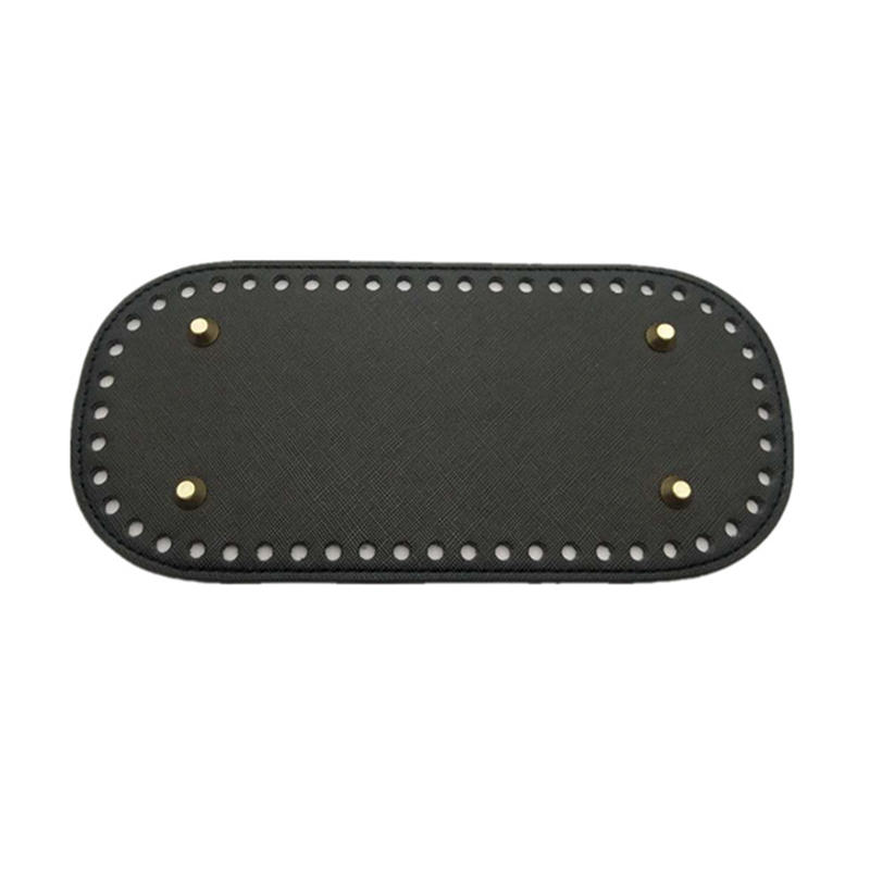Creative Oval Shape DIY Hand Stitched Woven Bag Cushion Base with Holes Rivet Bottom Accessories