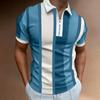 Pride-Inspired Short Sleeve Polo, Slim Fit with Rainbow Trim for Casual Wear