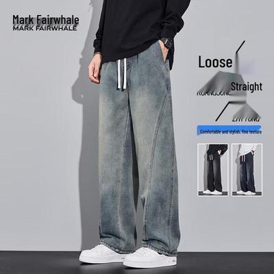 Men's Straight-Leg Loose Retro Workwear Jeans
