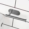 Toilet Paper Holder Wall Mounted Self-Adhesive Bathroom Hanger Silver