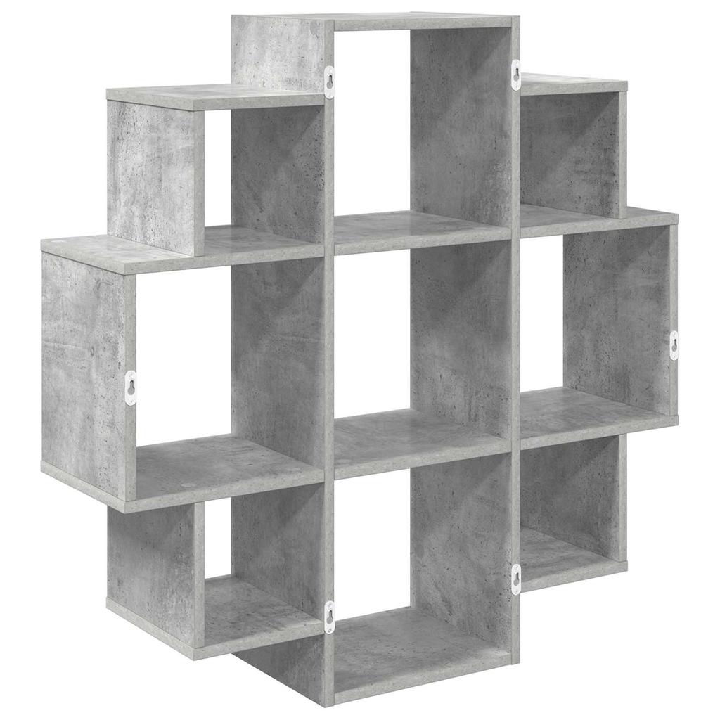 Wall Shelf Concrete Grey 90 X 25 X 90 Cm Engineered Wood