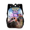 Monster Jam Cartoon Printed Backpack New Trend, Large Capacity, Best Campus Companion for Primary and Secondary School Students