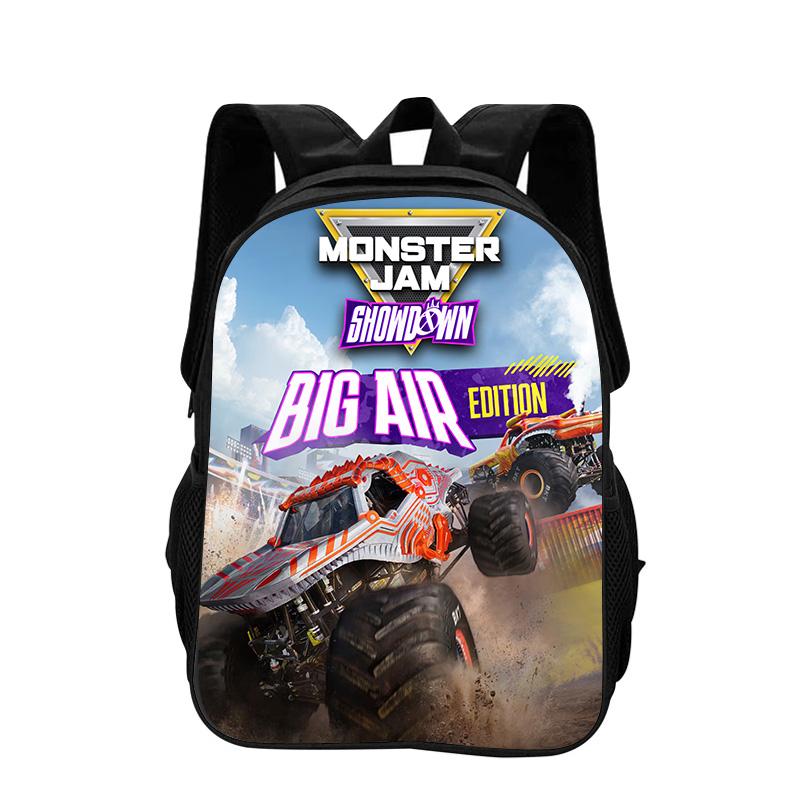 Monster Jam Cartoon Printed Backpack New Trend, Large Capacity, Best Campus Companion for Primary and Secondary School Students