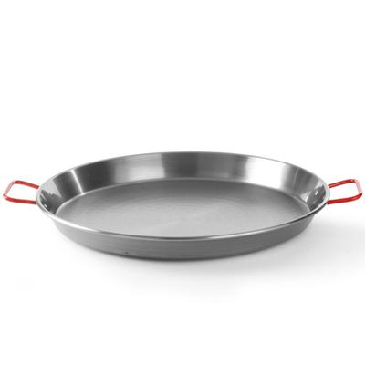 Round Steel Paella Pan with Screw Handles. 300x110 Mm