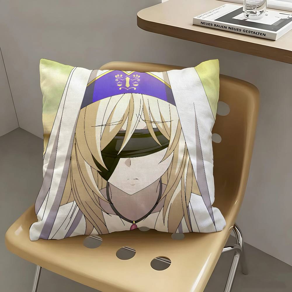 1pc Sword Maiden Goblin Slayer Pillow Case Fashion Square Pillowcase Bedroom Sofa Room Ins Decoration Leisure