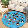 Pingu Round Area Rug Carpet Rug For Living Room Bedroom Sofa Playroom Decor Nonslip Floor Mat
