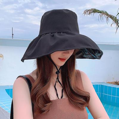 Fashion Vinyl UPF50+ Woman Summer Sun Hat Ladies Casual Visor Hat Wide Brim Beach Fisherman Cap Female Travel Bucket Hat