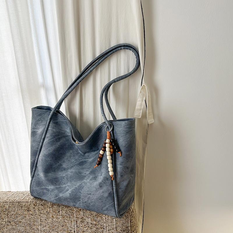 Retro large-capacity tote bag women's new high-end fashion shoulder bag niche simple commuter bag