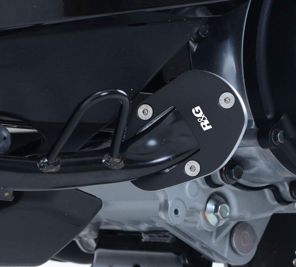R&G Kickstand Shoe, Silver/Black, for Yamaha Majesty S (2014-), S-Max (2014-), RG-PKS0068SI