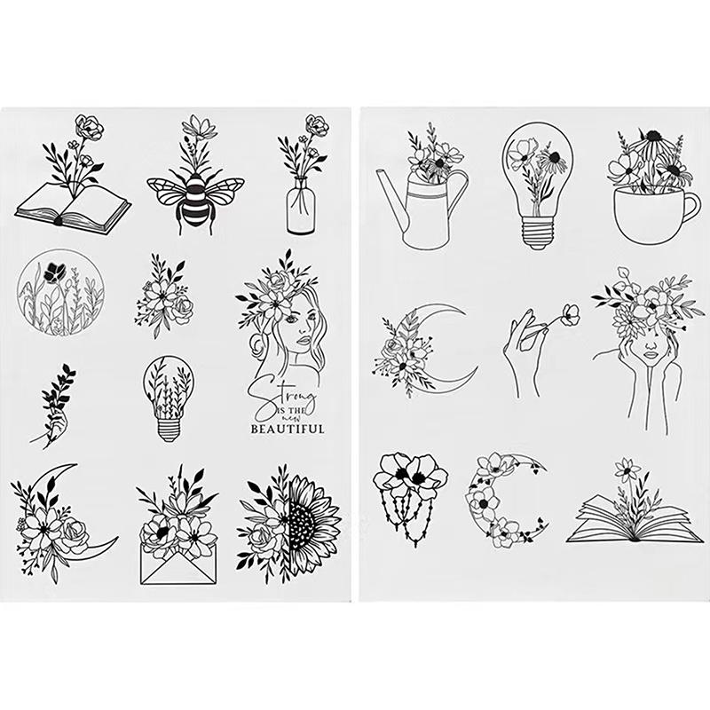 

Водорастворимый стабилизатор, 2 шт., отрывная бумага для вышивания, стабилизаторы для вышивки с цветочными узорами