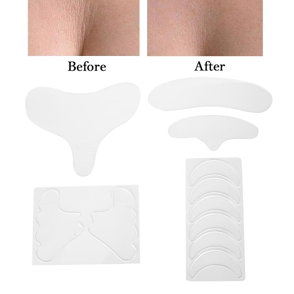 Facial Wrinkle Patches Silicone Reusable AntiWrinkle Eye Forehead Neck Chest Pads Sticker