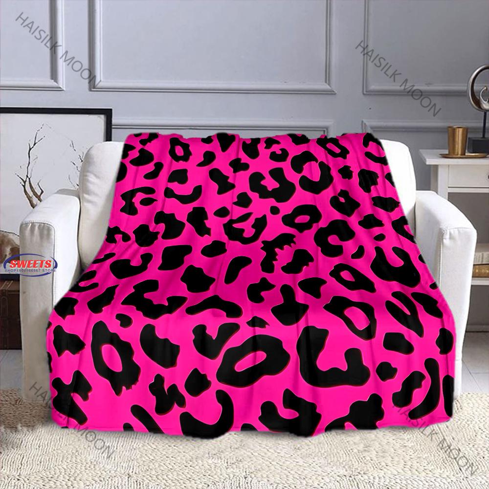 17 Styles Colorful Leopard Print Blanket for Bed Bedroom Sofa Picnic, Blanket for Cover Outdoor Leisure Nap, All Seasons Gifts
