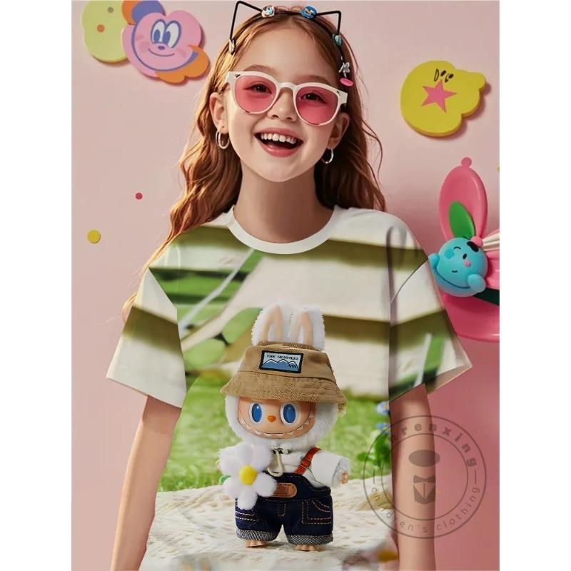 

Принт Детская одежда 5-14 лет Мальчик Уличная одежда Для мультяшной новинки Крутая Для Labbu Дети Мальчик Девочка Ребенок Футболка Топ 160