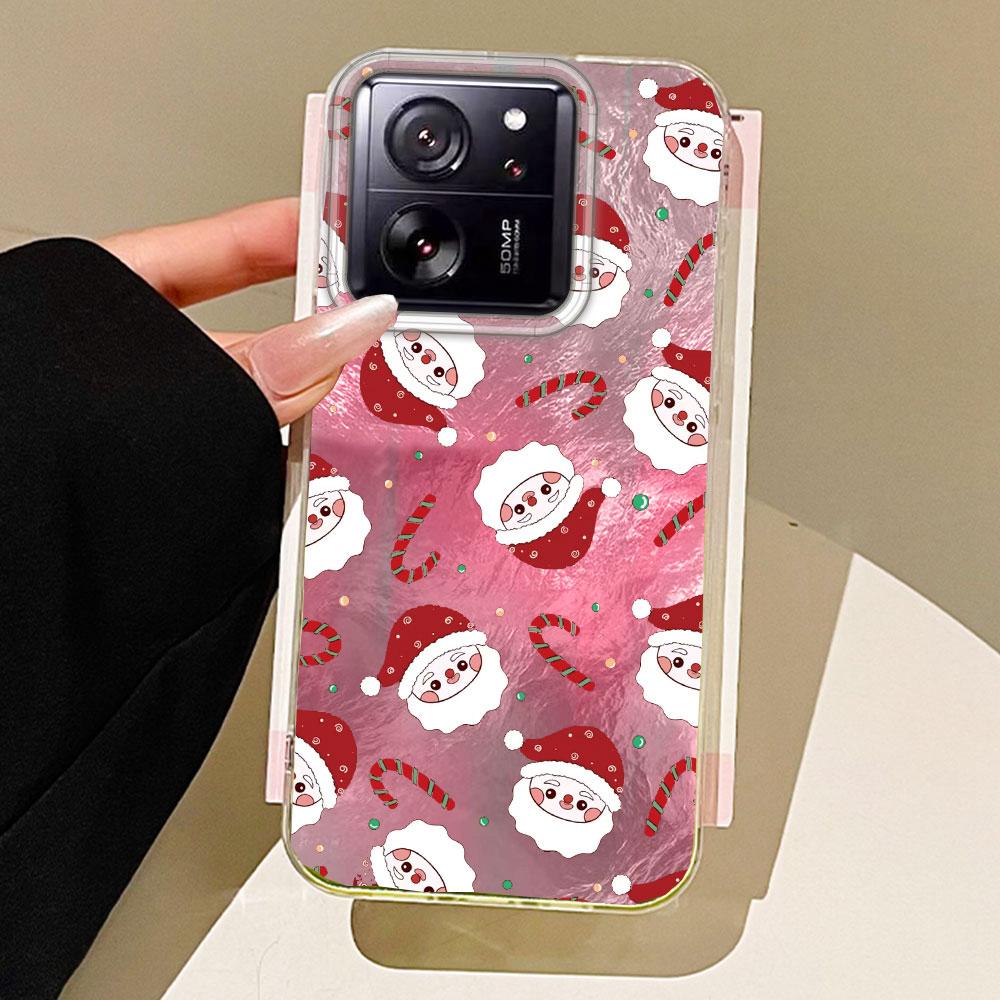 

Merry Christmas Santa Claus Elk Women Phone Case for Xiaomi 13T 14T 11 Lite NE Poco X5 M6 Pro X6 X7 X3 Pro NFC C65 C61 M5S Cover Xiaomi 11 Lite 5G белый