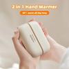 Calentador de Manos Eléctrico Magnético Dual 2 en 1 Calentamiento Rápido en 3 Segundos Calentador de Manos de Bolsillo Recargable por USB Portátil