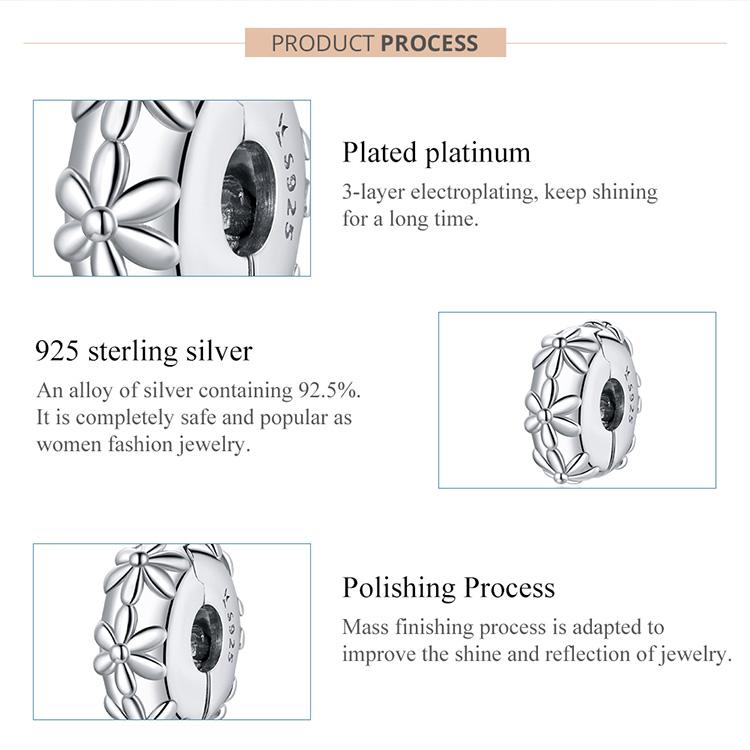 Berloque de prata esterlina 925 BAMOER com encaixe para pulseira original de 3 mm