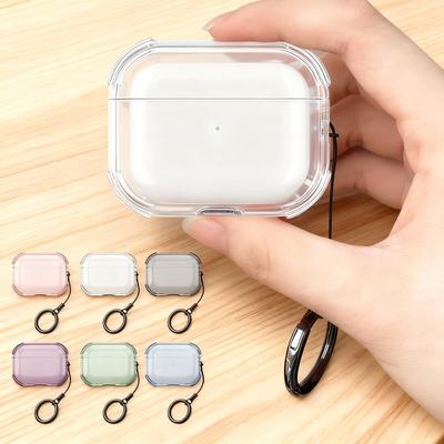 Dla Apple AirPods Pro 3 Przezroczyste Pełne Etui Ochronne Miękki TPU Przezroczysta Osłona na Słuchawki Z Brelokiem Dla Airpods Pro 3