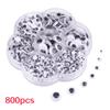 800pcs Mixed Size Eyes Round Plastic Black Wiggle Eye Self Adhesive DIY Craft Supplies for Scrapbooking Card Making