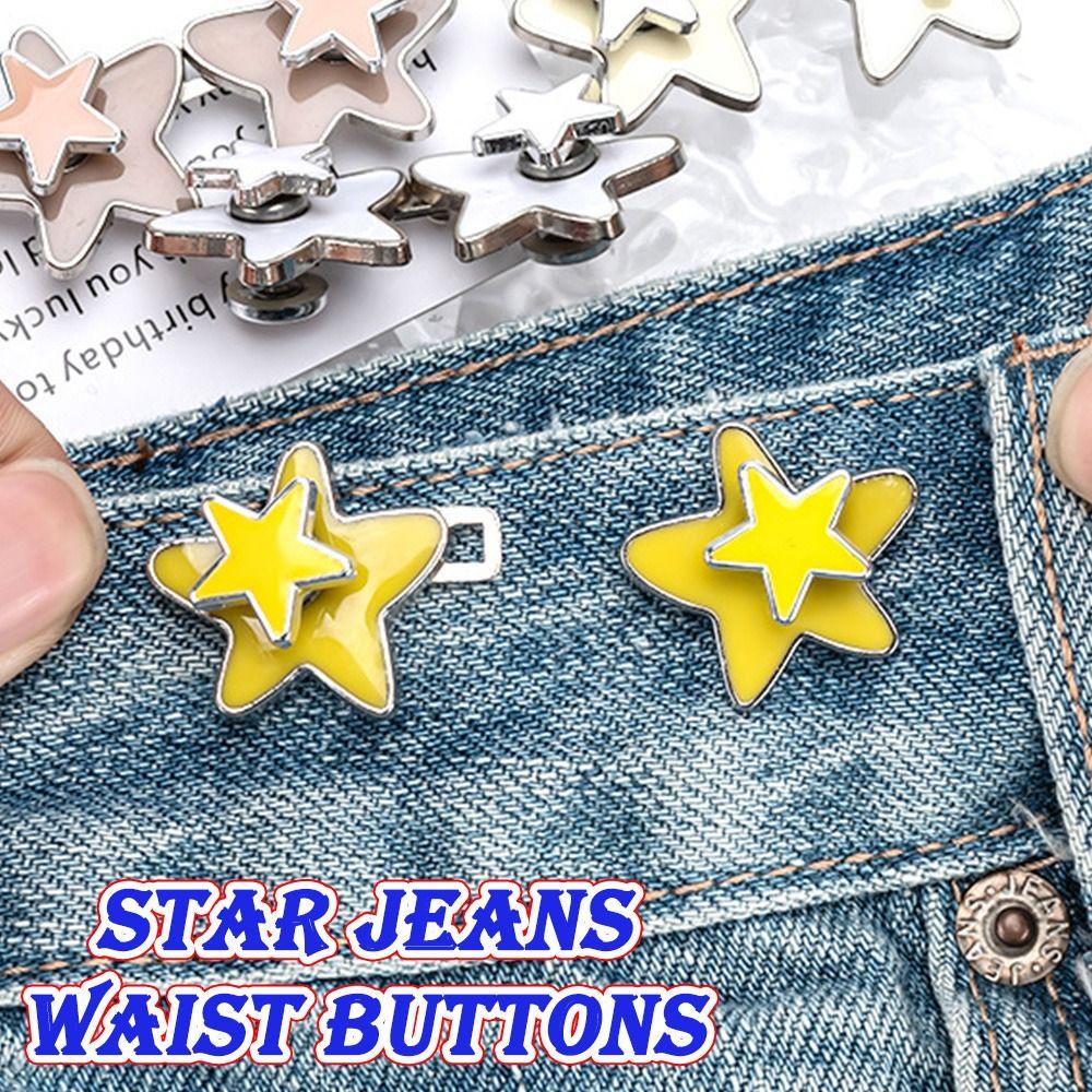 Adjustable Waist Jeans Waist Buttons No Sew Nail Free Detachable Waist Buckles Removable Interlocking Structure