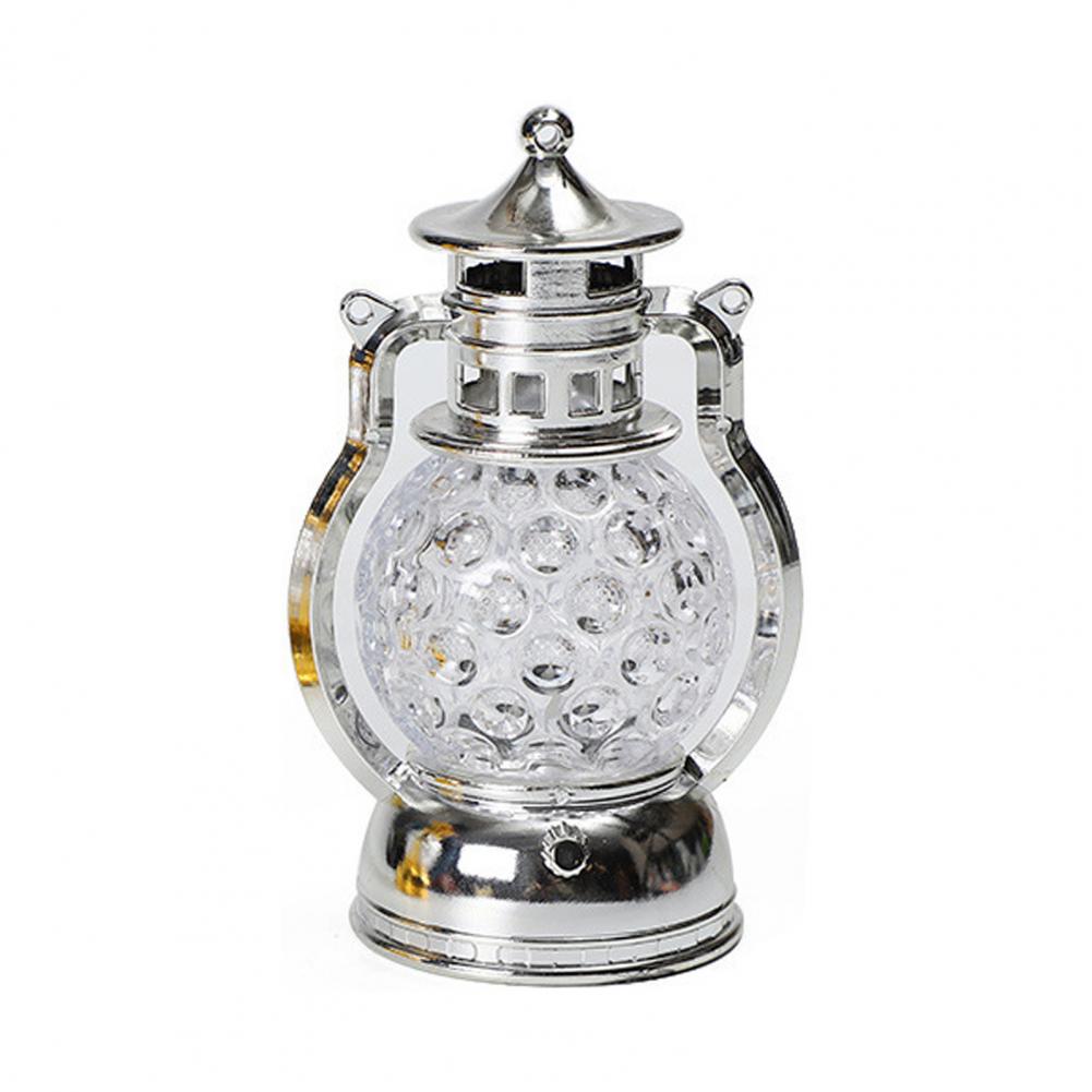 Night Lamp Vintage Simulation Flame Honeycomb Shape Decorative Wind Lantern Plastic Christmas Halloween Night Lamp