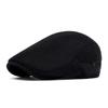 Spring and Autumn Cotton Solid Warm Newsboy Caps Flat Cap Men and Women Painter Beret Hats 178