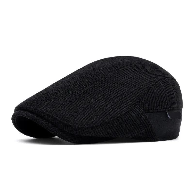 Spring and Autumn Cotton Solid Warm Newsboy Caps Flat Cap Men and Women Painter Beret Hats 178