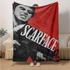 1pc Scarface-Inspired Home Decor: Cozy Flannel Blanket, Perfect Gift for Bedroom, Living Room, Travel, Camping, Car, Beach, Office Naps, Ideal Sofa Th