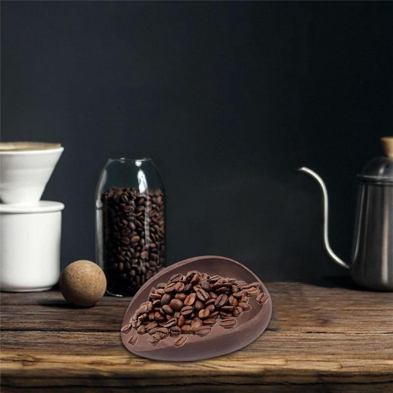 Coffee Bean Cup Weighing Tray For Kitchen Restaurant Home- Multipurpose Utensil Wooden Weigh Vessel Coffee S Tray