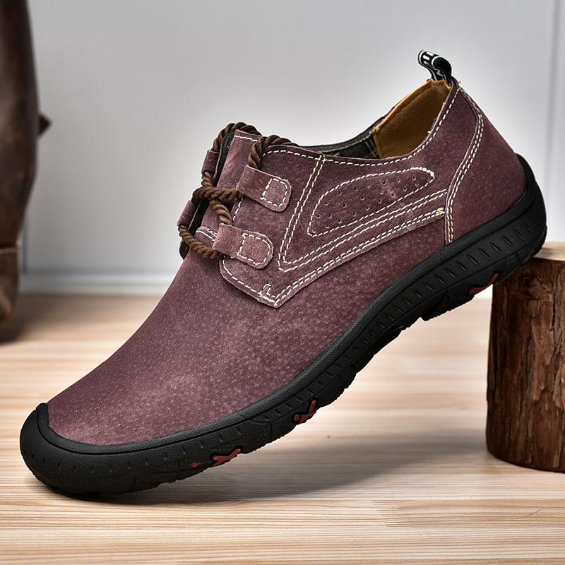 

Handmade Leather Casual Men s Shoes New Arrival Design Sneakers Man Breathable Business Footwear Lace-Up Male Walking Shoes 46 кавовий