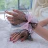 1 Pair Nail Art Tulle Photo Bow Glove Fake Pleated Cuff Manicure Photography Props Nail Tips Display Sleeve Fashion Accessories