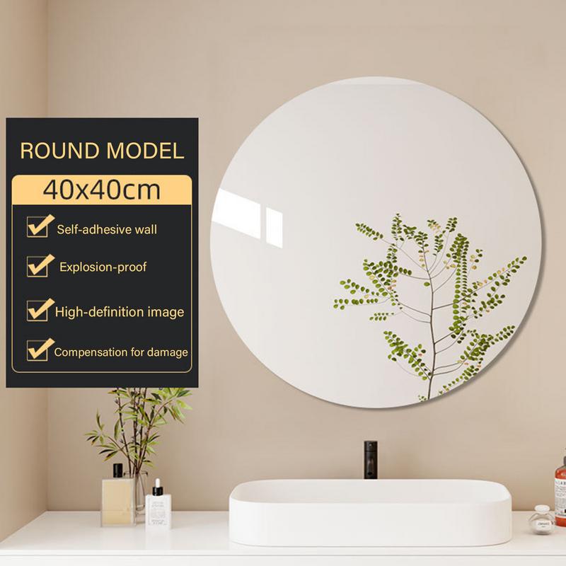 Acrylic Mirrors For Wall Frameless Bathroom Wall Mirror Stickers Adhesive Bathroom Vanity Mirrors Waterproof Room Wall Decor