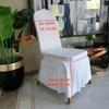 jiaorui 1/10Pcs Sun Skirt Sundress Stretch White Chair Cover For Wedding Party Banquet  Chair Decoration