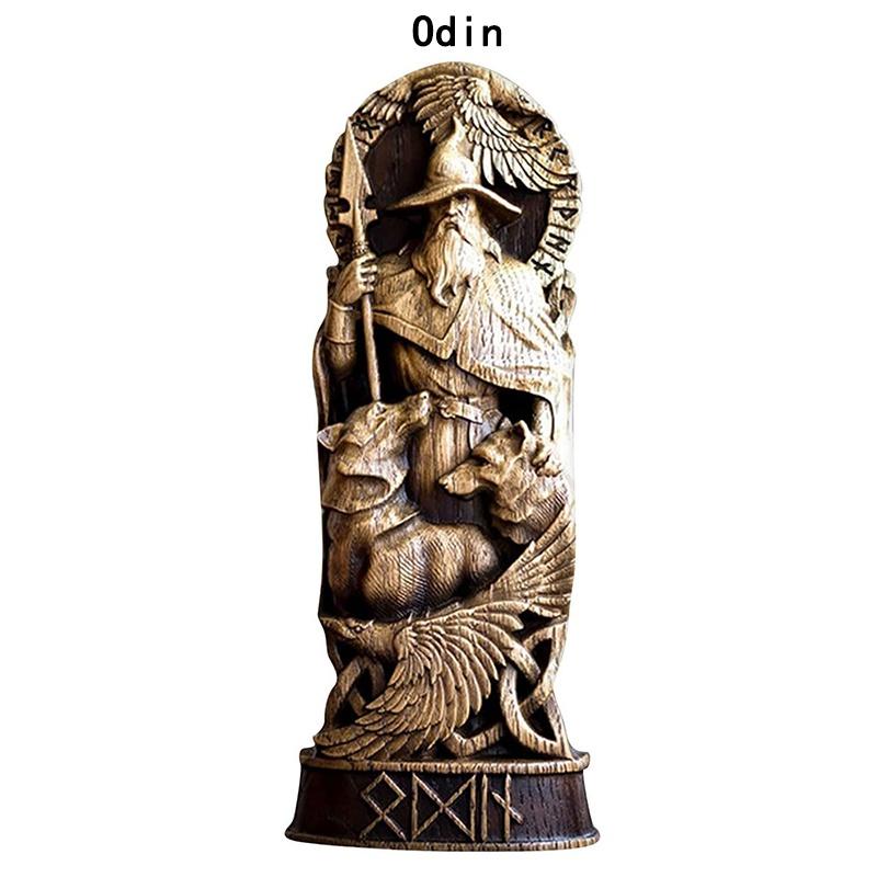 Statue Dieu Nordique Thor En Résine - Figurine Mythologie Viking Scandinave