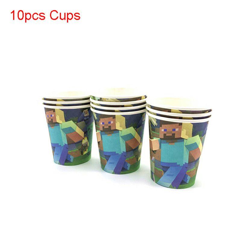 Shower Minecraft Baby Birthday Party Supplies Decoration Tableware Disposable