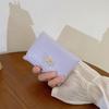 Classic Cute Bow Tri-fold Short Wallet PU Multifunctional Small Wallet Multiple Card Positions Three Fold Purse Daily Use
