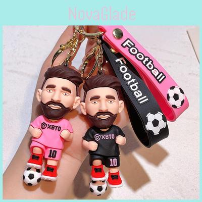 Nowy Stylowy Breloczek Lionel Messi Gwiazda Piłki Nożnej Breloczek z Koszulką Silikonowy Breloczek Akcesorium do Kluczy Samochodowych