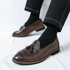 Brock Tassel Casual Leather Shoes Trendy British Pointed Nightclub Hair Stylist Shoes Heightening Groom Shoes