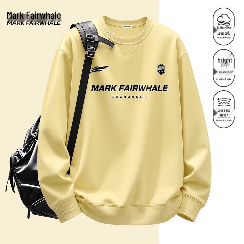 MARK FAIRWHALE Men's Oversized Graphic Pullover Sweatshirt