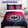 Set Lenzuola Stampato Calcio Eintracht Frankfurt 3 Pezzi, Comodo Set Copripiumino per Camera da Letto Delicato sulla Pelle