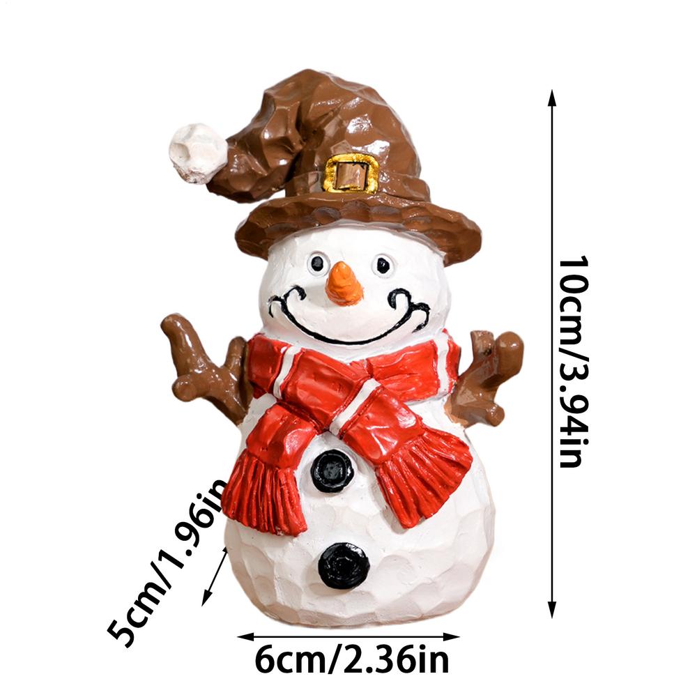Christmas Mini Resin Figurines Miniatures Santa Claus Snowman Elk Ornament Micros Landscape Merry Xmas Ornament Decoration 2026