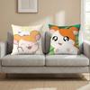 Cute H-Hamtaro Cushion Cover Multi-Scene Pillow Cover for Home & Car - Reversible, Soft & Durable for Daily Use