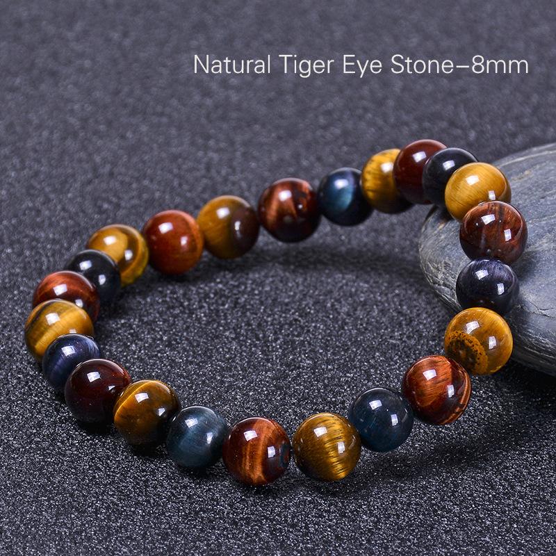 JYL TS Bracelet Eye  Elastic Single Layer Brings Courage & Positive Energy 8MM-yellow tiger eye