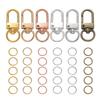 110pcs/Set Alloy Snap Lobster Clasp Hooks Keychain Findings with Jump Rings for DIY Key Chain Necklace Bracelet Supplies