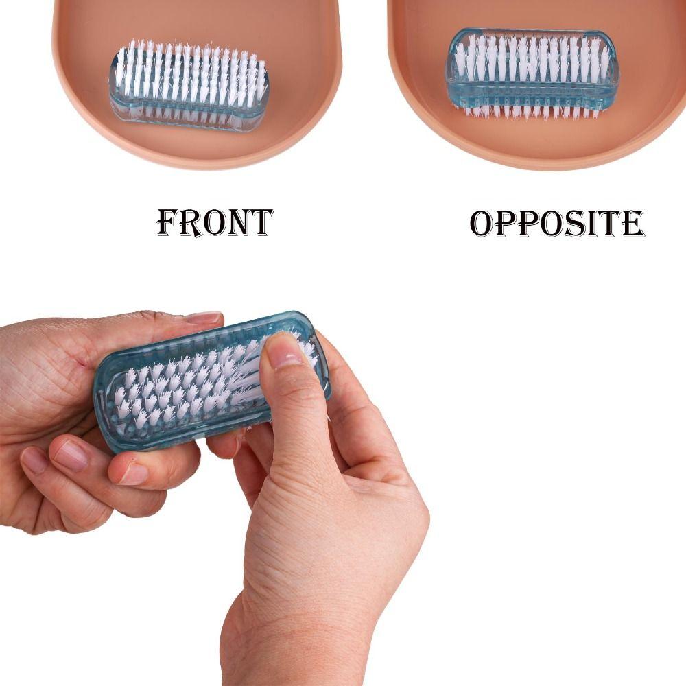 4pcs Multifunctional Nail Art Dust Brush Double-Sided Manicure Tool Cleaning Fingernails